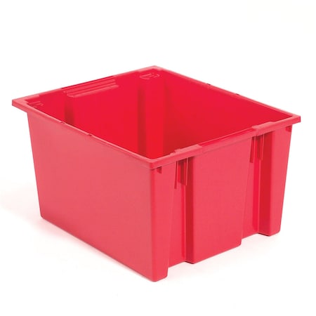 Quantum Storage Systems Shipping Storage Container, 23-1/2 in L, 19-1/2 in W, 10 in H, Red, Polypropylene SNT225RD